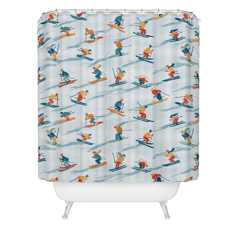 DESIGN dannick Retro Sportive Ski alpine light Shower Curtain