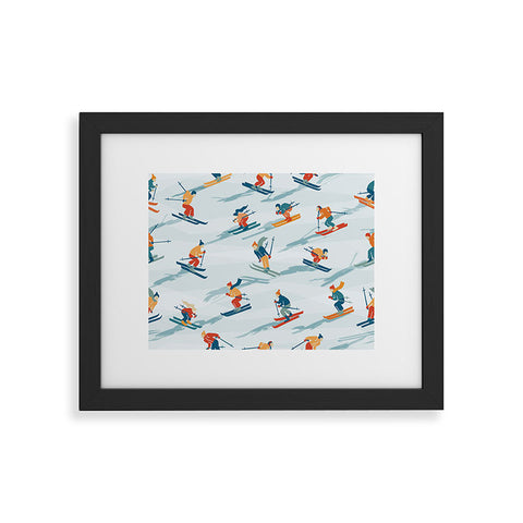DESIGN dannick Retro Sportive Ski alpine light Framed Art Print