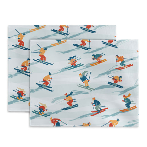 DESIGN dannick Retro Sportive Ski alpine light Placemat