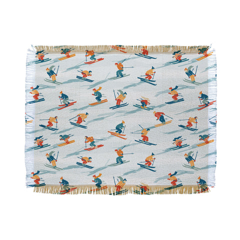 DESIGN dannick Retro Sportive Ski alpine light Throw Blanket