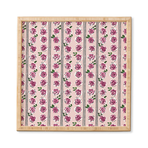 DESIGN dannick romantic rose pattern sweet Framed Wall Art