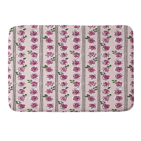 DESIGN dannick romantic rose pattern sweet Memory Foam Bath Mat