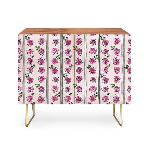 DESIGN dannick romantic rose pattern sweet Credenza