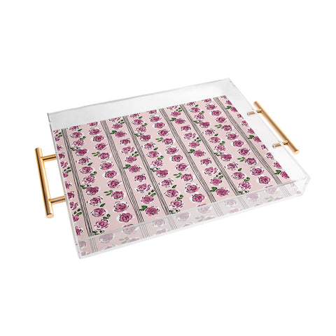 DESIGN dannick romantic rose pattern sweet Acrylic Tray
