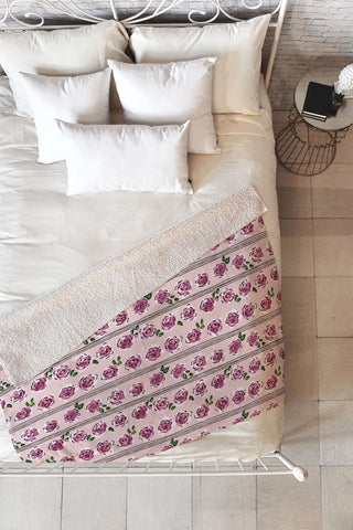 DESIGN d´annick romantic rose pattern sweet Fleece Throw Blanket