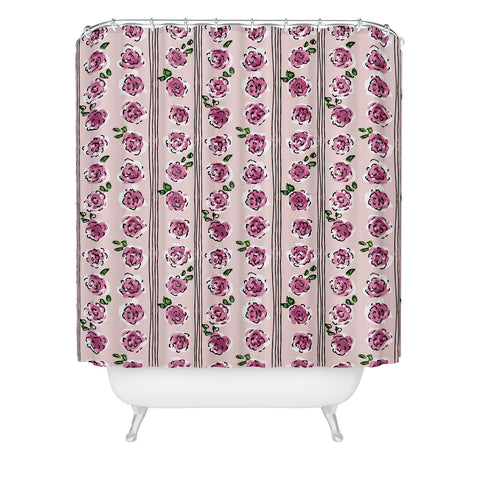 DESIGN dannick romantic rose pattern sweet Shower Curtain