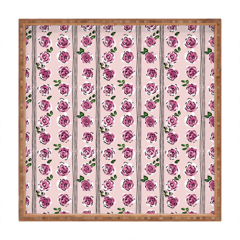DESIGN dannick romantic rose pattern sweet Square Tray