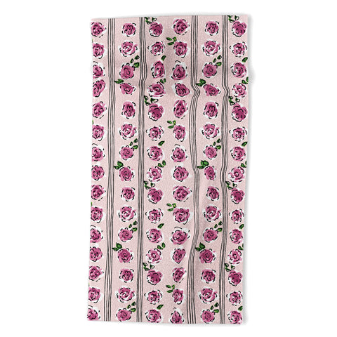 DESIGN dannick romantic rose pattern sweet Beach Towel