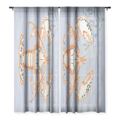 DESIGN dannick Sea life lobster Neptunes joy Sheer Non Repeat