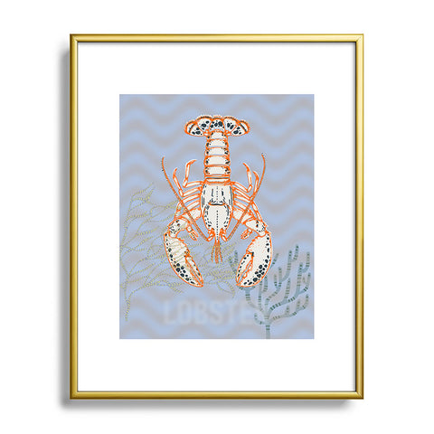 DESIGN dannick Sea life lobster Neptunes joy Metal Framed Art Print