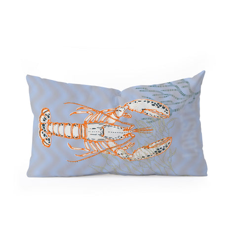 DESIGN d´annick Sea life lobster Neptunes joy Oblong Throw Pillow