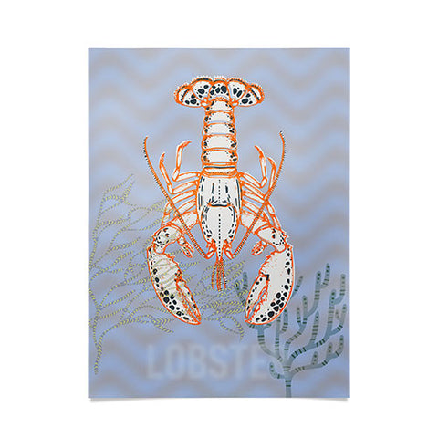 DESIGN d´annick Sea life lobster Neptunes joy Poster