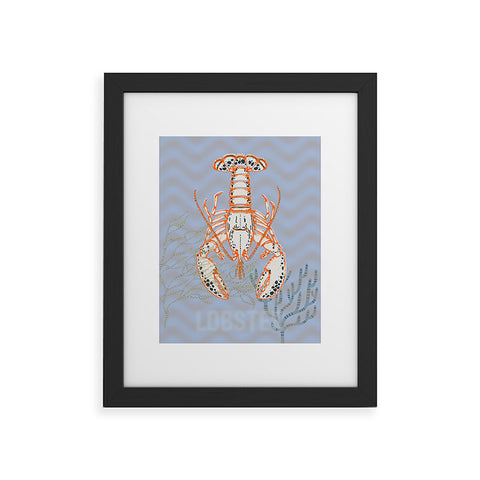 DESIGN dannick Sea life lobster Neptunes joy Framed Art Print