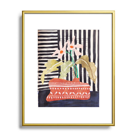 DESIGN dannick still life with a vase modern Metal Framed Art Print