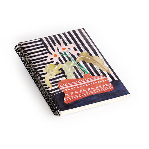 DESIGN dannick still life with a vase modern Spiral Notebook