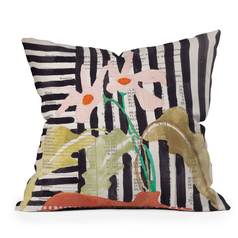 DESIGN dannick still life with a vase modern Throw Pillow