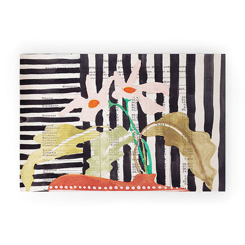 DESIGN dannick still life with a vase modern Welcome Mat