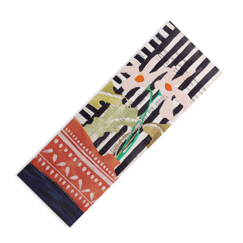 DESIGN dannick still life with a vase modern Yoga Mat