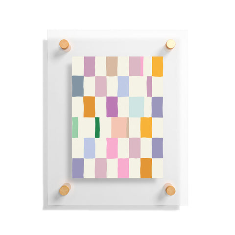 DESIGN dannick Summer check hand drawn Floating Acrylic Print