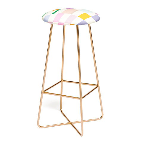 DESIGN dannick Summer check hand drawn Bar Stool