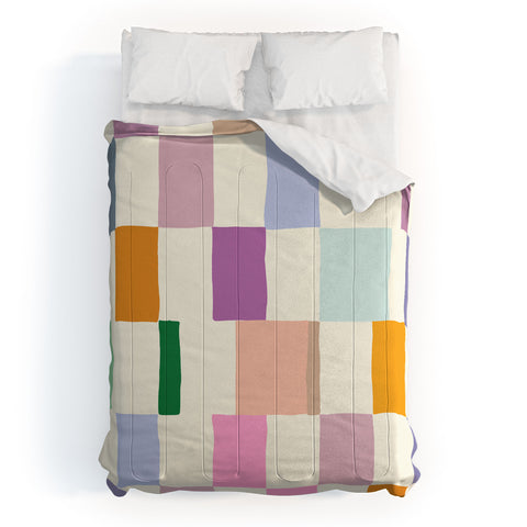 DESIGN dannick Summer check hand drawn Comforter