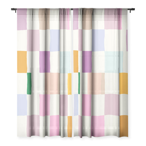 DESIGN dannick Summer check hand drawn Sheer Non Repeat