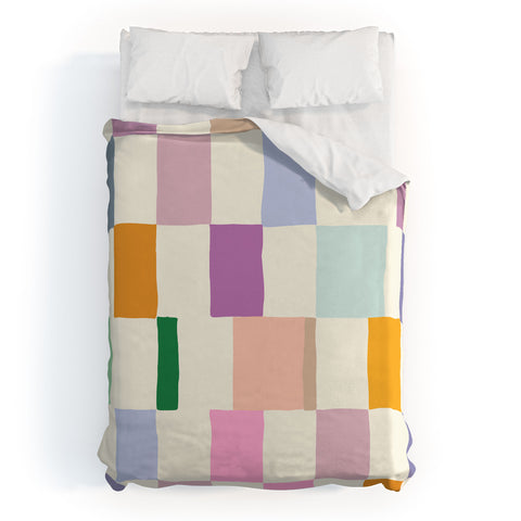 DESIGN dannick Summer check hand drawn Duvet Cover