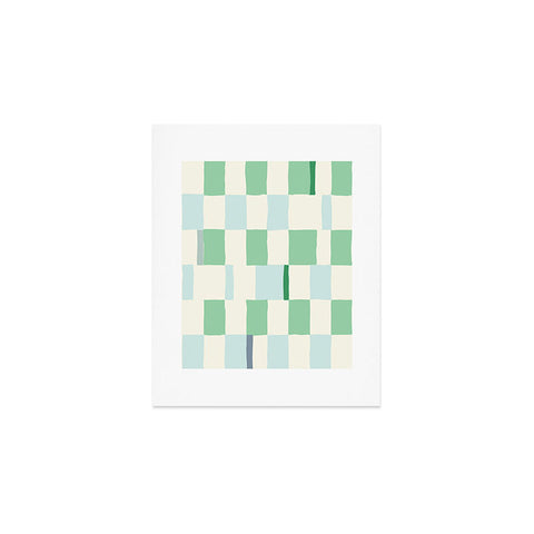 DESIGN dannick Summer check hand drawn mint Art Print