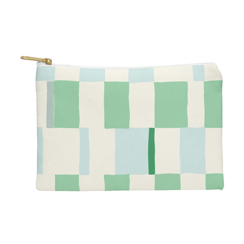 DESIGN dannick Summer check hand drawn mint Pouch