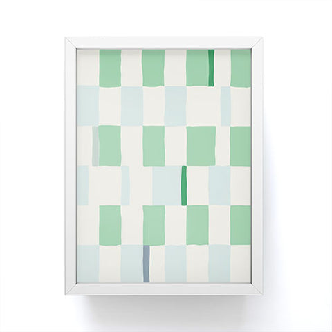 DESIGN dannick Summer check hand drawn mint Framed Mini Art Print