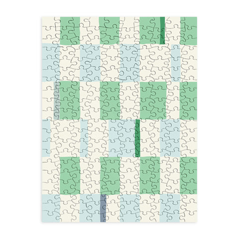 DESIGN dannick Summer check hand drawn mint Puzzle