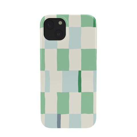 DESIGN dannick Summer check hand drawn mint Phone Case
