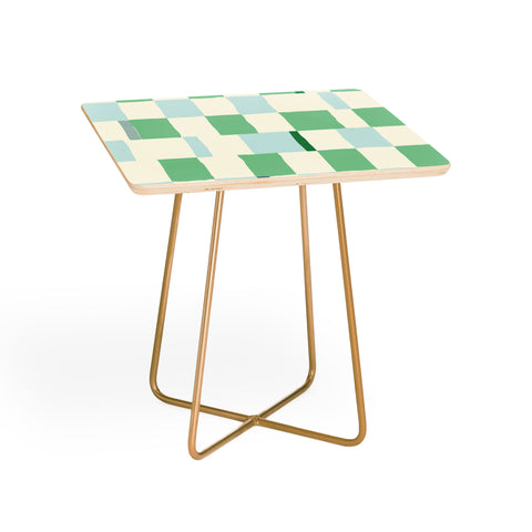 DESIGN d´annick Summer check hand drawn mint Side Table