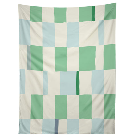 DESIGN d´annick Summer check hand drawn mint Tapestry