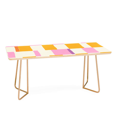 DESIGN d´annick Summer check hand drawn orange Coffee Table