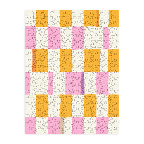 DESIGN dannick Summer check hand drawn orange Puzzle