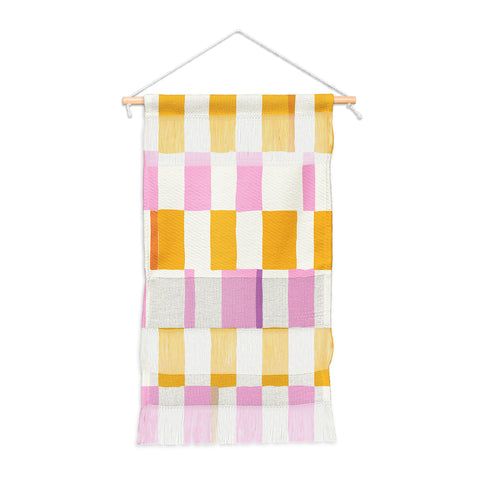 DESIGN dannick Summer check hand drawn orange Wall Hanging Portrait