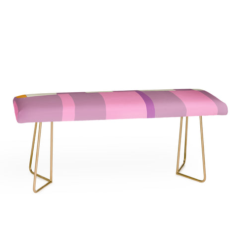 DESIGN dannick Summer check hand drawn purple Bench