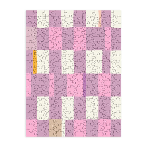 DESIGN dannick Summer check hand drawn purple Puzzle