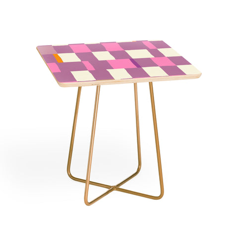 DESIGN d´annick Summer check hand drawn purple Side Table