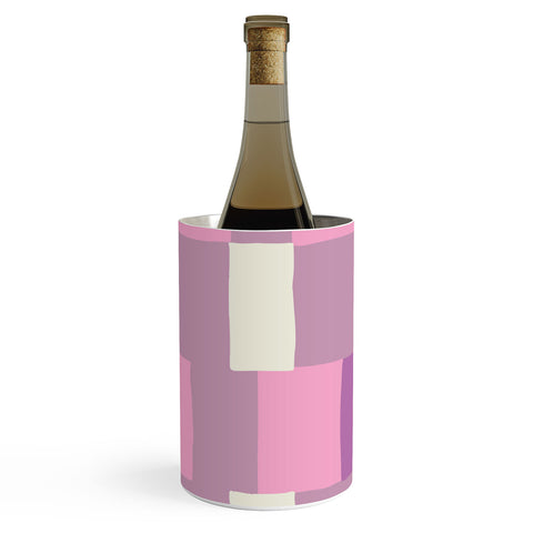 DESIGN dannick Summer check hand drawn purple Wine Chiller