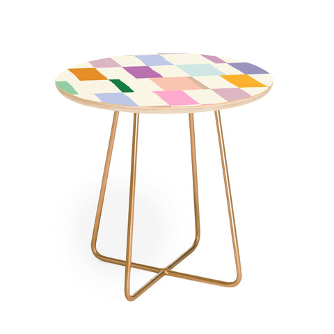 DESIGN d´annick Summer check hand drawn Round Side Table