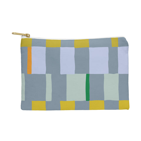 DESIGN dannick Summer check hand drawn teal Pouch