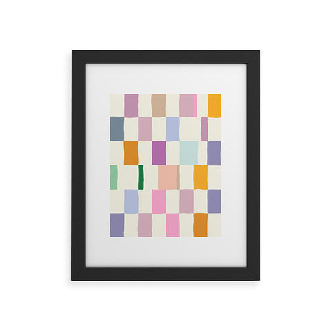 DESIGN dannick Summer check hand drawn Framed Art Print