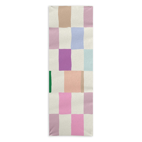 DESIGN dannick Summer check hand drawn Yoga Towel