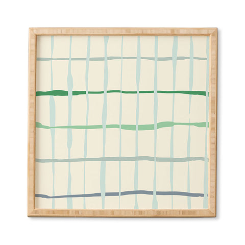 DESIGN dannick Summer lines mint Framed Wall Art