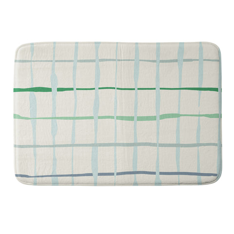 DESIGN dannick Summer lines mint Memory Foam Bath Mat