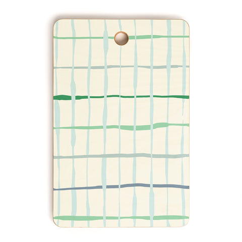 DESIGN dannick Summer lines mint Cutting Board Rectangle