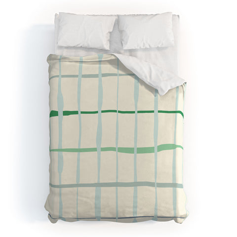 DESIGN dannick Summer lines mint Duvet Cover