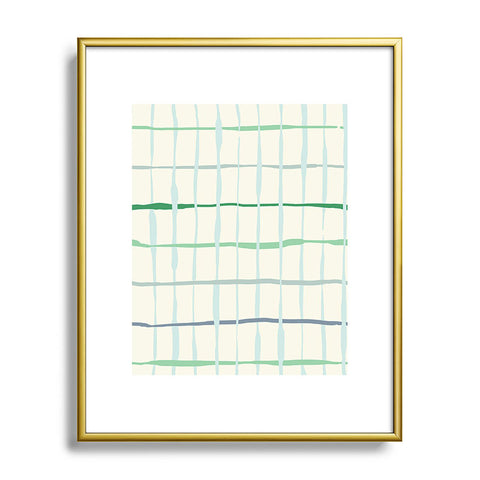 DESIGN dannick Summer lines mint Metal Framed Art Print